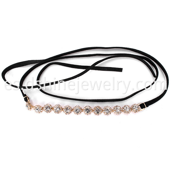 Rhine Flower Velvet Belt Choker